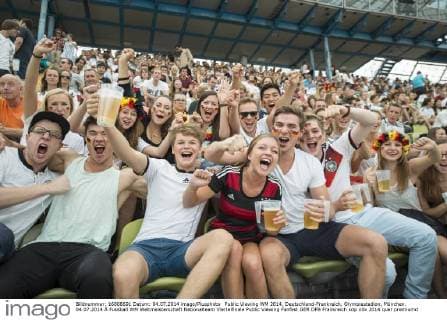 Public Viewing WM 2014, Deutschland-Frankreich, Olympiastadion, München. 04.07.2014 Â