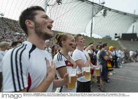 Public Viewing WM 2014, Deutschland-Frankreich, Olympiastadion, München. 04.07.2014 Â