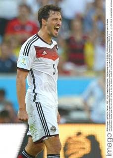 Matchwinner Mats HUMMELS (GER),Schlussjubel,schreit seine Freude heraus,Aktion,Einzelbild,angeschnittenes Einzelmotiv,Halbfigur,halbe Figur. Frankreich (FRA)-Deutschland (GER) 0-1. Viertelfinale,3.Runde,Spiel 58, am 04.07.2014 in Rio De Janeiro. Fussball Weltmeisterschaft 2014 in Brasilien vom 12.06. - 13.07.2014.