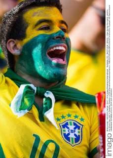 Fortaleza, CE - 04 07 2014: BRAZIL - Fans during the match valid for the World Cup, held in Castellan Stadium x(725)xMarceloxMachadoxdexMelox x 