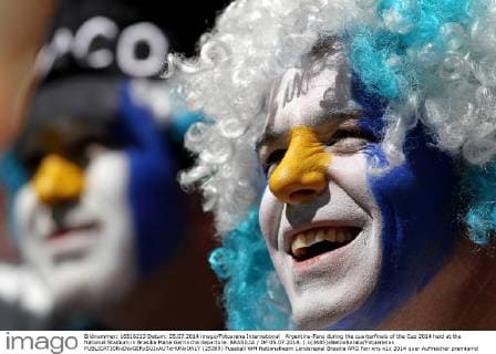 Argentina-Fans during the quarterfinals of the Cup 2014 held at the National Stadium in Brasilia Mane Garrincha departure. BRASILIA DF 05.07.2014. ( x(3485)xBetoxBarata Fotoarenax  (25389)
