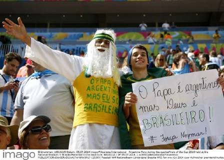 Argentina-Fans during the quarterfinals of the Cup 2014 held at the National Stadium in Brasilia Mane Garrincha departure. BRASILIA DF 05.07.2014. ( x(3485)xBetoxBarata Fotoarenax  (25389)