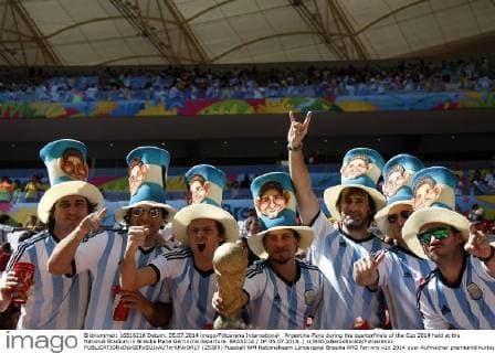 Argentina-Fans during the quarterfinals of the Cup 2014 held at the National Stadium in Brasilia Mane Garrincha departure. BRASILIA DF 05.07.2014. ( x(3485)xBetoxBarata Fotoarenax  (25389)