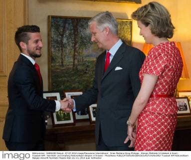 Dries Mertens König Philippe , Königin Mathilde (d Udekem d Acoz) - Fussball-WM: Heimkehr und Empfang Nationalteam Belgien in Brüssel - PhotoNews 
