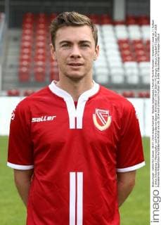 Nikolas Ledgerwood Portrait Porträt Portraet Einzelbild close up Fußball dritte 3.Bundesliga Mannschafts- und Portraittermin Saison 2014 2015 08.07.2014 FC Energie Cottbus