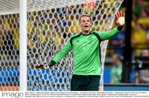 FUSSBALL WM 2014 HALBFINALE Brasilien - Deutschland 08.07.2014 Torwart Manuel Neuer (Deutschland)