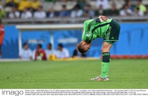 FUSSBALL WM 2014 HALBFINALE Brasilien - Deutschland 08.07.2014 Torwart Manuel Neuer (Deutschland)