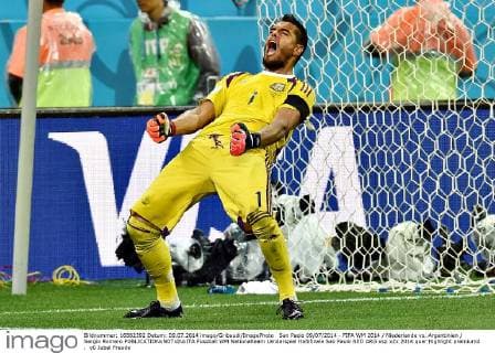 San Paolo 09 07 2014 - FIFA WM 2014 Niederlande vs. Argentinien Sergio Romero 
