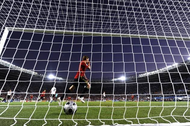 TORRES Fernando Team Spanien Torjubel nch seinem 1: 0 UEFA Fussball Europameisterschaften 2008 in der Schweiz und Oesterreich. Finale in Wien im Ernst Happel Stadion Deutschland-Spanien 0:1 
