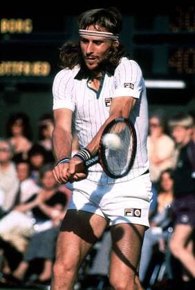 BORG Bjorn SWE Wimbledonsieger All England Tennis Championships Wimledon Tennis Turnier 1980 Aktion 
