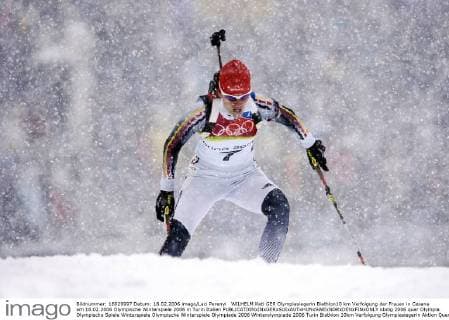 WILHELM Kati GER Olympiasiegerin Biathlon10 km Verfolgung der Frauen in Cesana am 18.02.2006 Olympische Winterspiele 2006 in Turin Italien 
