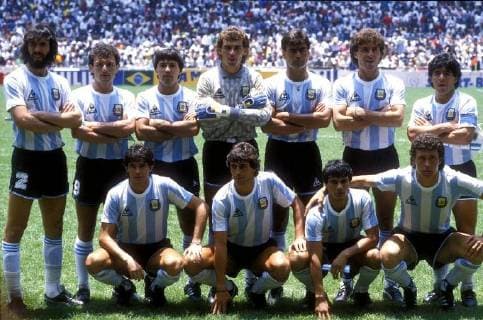 MANNSCHAFT TEAM ARGENTINIEN Finale ARGENTINIEN-DEUTSCHLAND am 29.06.1986 in Mexico Stadt im Azteken Stadion 3 : 2 FIFA Fussball Weltmeisterschaften 1986 in Mexico 