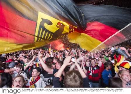 WM 2014 Endspiel Deutschland , Public Viewing, Olympiastadion. Deutschland wird Weltmeister 2014. 14.07.2014