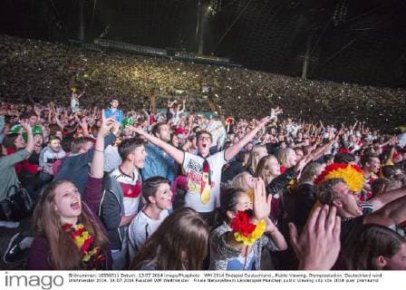 WM 2014 Endspiel Deutschland , Public Viewing, Olympiastadion. Deutschland wird Weltmeister 2014. 14.07.2014