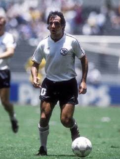MAGATH Felix Halbfinale Fußball Weltmeisterschaften 1986 Mexico Frankreich-Deutschland 0:2. Fußball Aktion. Copyright 