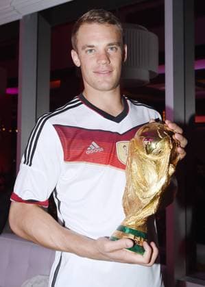 Torwart Manuel NEUER (Deutschland) mit dem WM-Pokal Weltpokal. DFB-WM Party Gala Feier nach dem Finale im Hotel Sheraton Rio de Janeiro. - Deutschland - Argentinien, Finale, Fussball Weltmeisterschaft 2014,Rio de Janeiro, 13.07.2014- Germany vs. Argentina- FIFA- Soccer World Cup 2014 - poolphoto