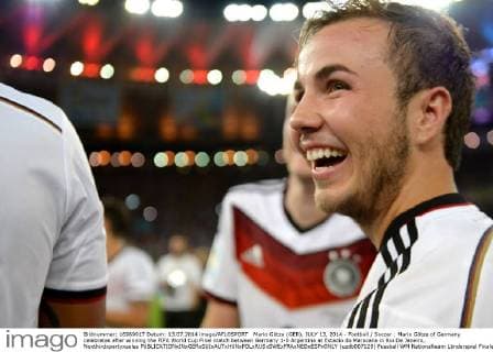 Mario Götze (GER), JULY 13, 2014 - Football Soccer : Mario Götze of Germany celebrates after winning the FIFA World Cup Final match between Germany 1-0 Argentina at Estadio do Maracana in Rio De Janeiro,. Noxthirdxpartyxsales  (uzdb007129)