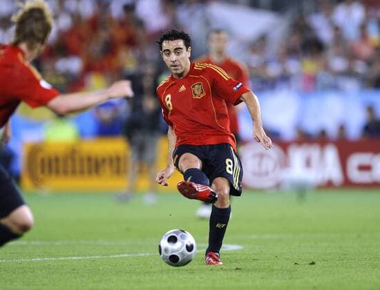 XAVI Hernandez Team Spanien Team Spain UEFA Fussball Europameisterschaften 2008 in der Schweiz und Oesterreich Finale Deutschland - Spanien in Wien am 29. Juni 2008 in Wien 