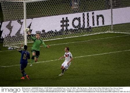July 13, 2014 - Rio De Janeiro - Final match of the 2014 World Cup, Manuel Neuer and Philipp Lahm vs Marcos Rojo - Germany and Argentina, this Sunday, July 13th, in Maracana Stadium, Rio de Janeiro FIFA World Cup: Final - Germany vs Argentina  - ZUMAn23