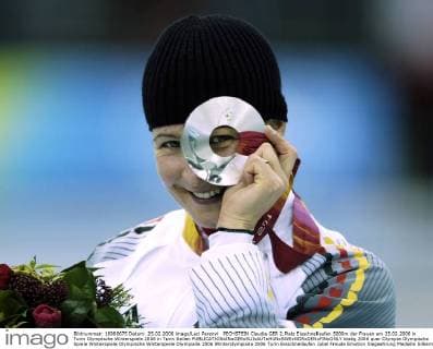PECHSTEIN Claudia GER 2.Platz Eisschnellaufen 5000m der Frauen am 25.02.2006 in Turin Olympische Winterspiele 2006 in Turin Italien 