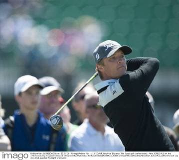 15.07.2014. Hoylake, England. The Open golf championship. Matt JONES AUS on the 17th Tee during his practice round. xStephenxBartholomewx  ActionPlus11541971
