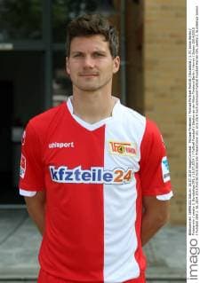 Michael Parensen Portrait Portraet Porträt Einzelbild 1. FC Union Berlin Fototermin zweite 2. Bundesliga DFL 16.07.2014 Fußball Fussball Stadion an der Alten Försterei Berlin Herren Saison 2014 2015