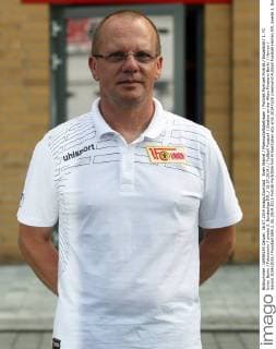Sven Weinel Mannschaftsbetreuer Portrait Portraet Porträt Einzelbild 1. FC Union Berlin Fototermin zweite 2. Bundesliga DFL 16.07.2014 Fußball Fussball Stadion an der Alten Försterei Berlin Herren Saison 2014 2015