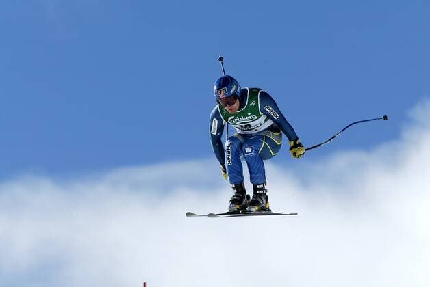 AAMODT Kjetil-Andre FIS Ski Alpine Weltmeisterschaften 2003 in St.Moritz.Wettbewerb Männer Abfahrt.Sport Wintersport Ski Alpine Aktion. Copyright 