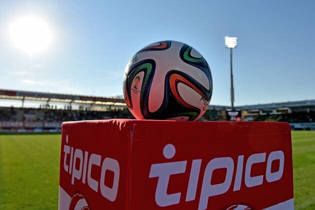 RIED,AUSTRIA,19.JUL.14 - SOCCER - tipico Bundesliga, SV Ried vs SC Wiener Neustadt. Image shows an overview and the Tipico logo. Keywords: ball. 
