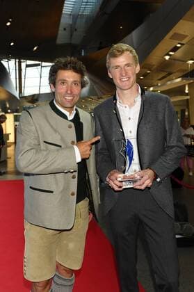 Severin Freund Bayerische Sportpreis 2014 Ehrung, Auszeichnung. Preis BMW-Welt München 19. Juli 2014
