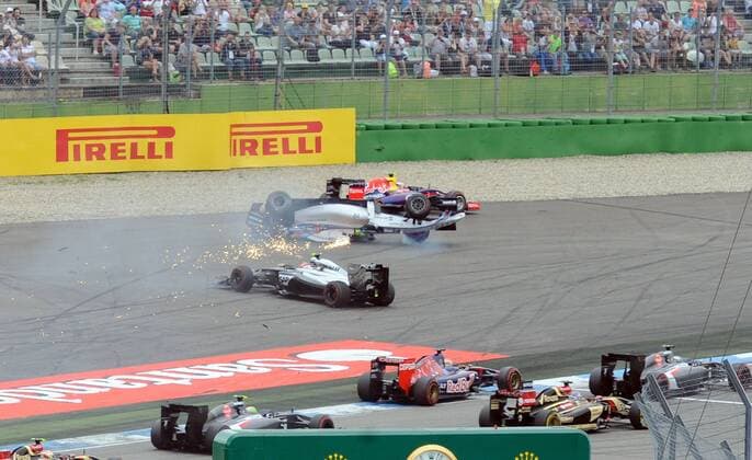Felipe Massa, Williams F1 Team, Start Crash, formula 1 GP, Germany in Hockenheim, 20.07.2014 Photo:mspb Jerry Andre Felipe Massa, Start Crash; formula 1 GP, Germany,