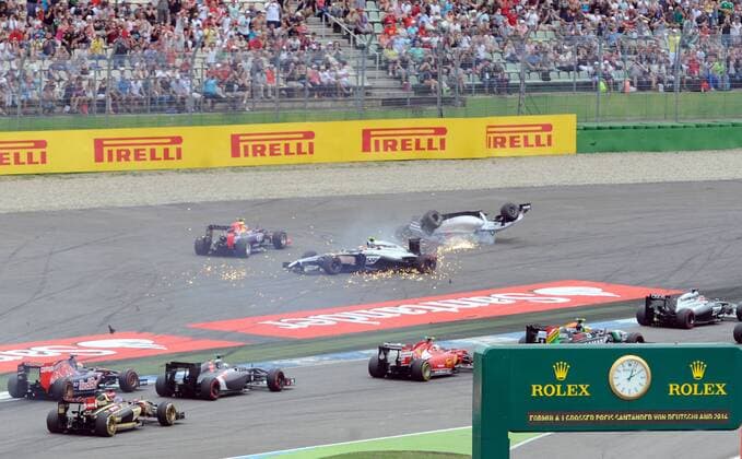 Felipe Massa, Williams F1 Team, Start Crash, formula 1 GP, Germany in Hockenheim, 20.07.2014 Photo:mspb Jerry Andre Felipe Massa, Start Crash; formula 1 GP, Germany,