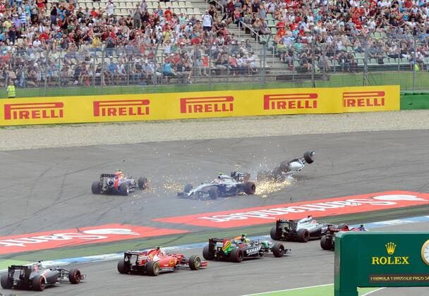 Felipe Massa, Williams F1 Team, Start Crash, formula 1 GP, Germany in Hockenheim, 20.07.2014 Photo:mspb Jerry Andre Felipe Massa, Start Crash; formula 1 GP, Germany,