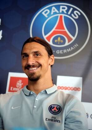 Zlatan Ibrahimovic of Paris Saint-Germain attends a press conference for a friendly match against local football team Kitchee in Hong Kong, China, 26 July 2014. Zlatan Ibrahimovic highlights press conference for friendly match in Hong Kong  20140726_10840