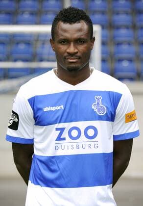 Fussball, 3. Bundesliga, Deutschland, Herren, Saison 2014 2015, Fototermin MSV Duisburg: Kingsley Onuegbu (MSV). Einzelbild, Portrait, Porträt.