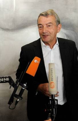 01.08.2014, xfux, Fussball, Empfang DFB U19 Nationalteam Europameistertitel 2014, v.l. DFB Präsident Wolfgang Niersbach (Deutsche Fussball Bund)