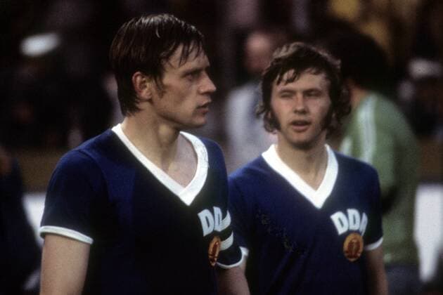 WM 1974 Brasilien gegen DDR - Bernd Bransch und Konrad Weise