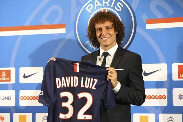 David Luiz FOOTBALL : Presentation DavidLuiz Paris St Germain (PSG) - 07 08 2014 GwendolineLeGoff 