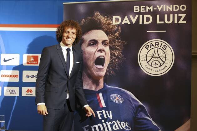 David Luiz FOOTBALL : Presentation DavidLuiz Paris St Germain (PSG) - 07 08 2014 GwendolineLeGoff 