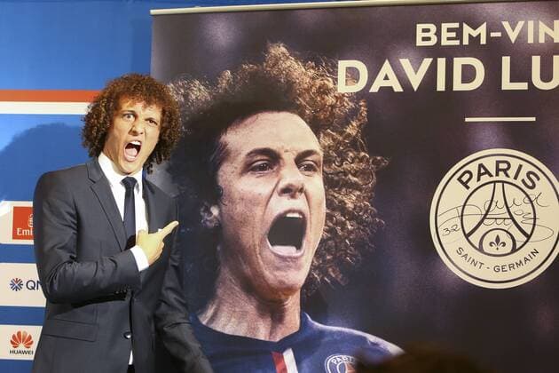 David Luiz FOOTBALL : Presentation DavidLuiz Paris St Germain (PSG) - 07 08 2014 GwendolineLeGoff 