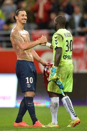 Zlatan IBRAHIMOVIC - JOHNY PLACIDE FOOTBALL : Reims vs PSG - Ligue 1 - 08 08 2014 AnthonyBIBARD FEP Panoramic 