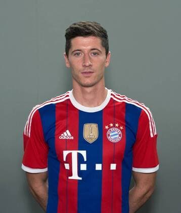 FUSSBALL 1. BUNDESLIGA SAISON 2014 2015 Fototermin beim FC Bayern München 09.08.2014 Robert Lewandowski Foto: Pressefoto ULMER Axel Grundler xxNOxMODELxRELEASExx 