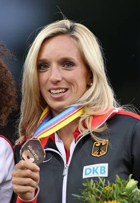 Zürich Leichtathletik Europameisterschaft 2014, 100meter Hürden Frauen, Cindy Roleder (GER) mit Bronzemedaille