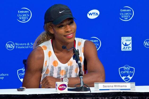 Aug. 16, 2014 - Mason, Ohio, USA - Serena Williams (USA) during an interview after her win at Saturday s Semifinal round of the Western and Southern Open at the Lindner Family Tennis Center, Mason, Ohio. Tennis 2014 - Aug 16 - Western & Southern Open - ZUMAs30