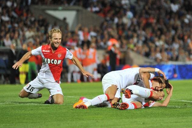LUCAS OCAMPOS - VALERE GERMAIN - DIMITAR BERBATOV - ATTITUDE - JOIE FOOTBALL : Bordeaux vs Monaco - Ligue 1 - 17 08 2014 FEP Panoramic 