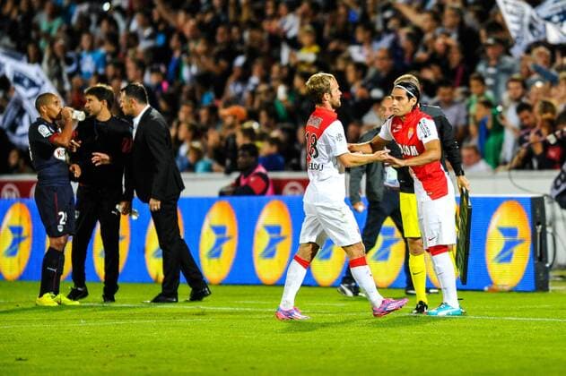 Entree de Radamel Falcao (asm) FOOTBALL : Girondins Bordeaux vs AS Monaco - 2eme Journee de L1 - 17 08 2014 ThierryBreton Panoramic 