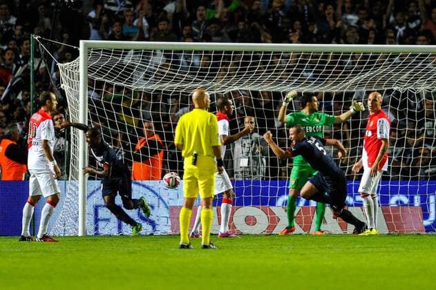 Goal et Joy de Diego Rolan (gir) FOOTBALL : Girondins Bordeaux vs AS Monaco - 2eme Journee de L1 - 17 08 2014 ThierryBreton Panoramic 