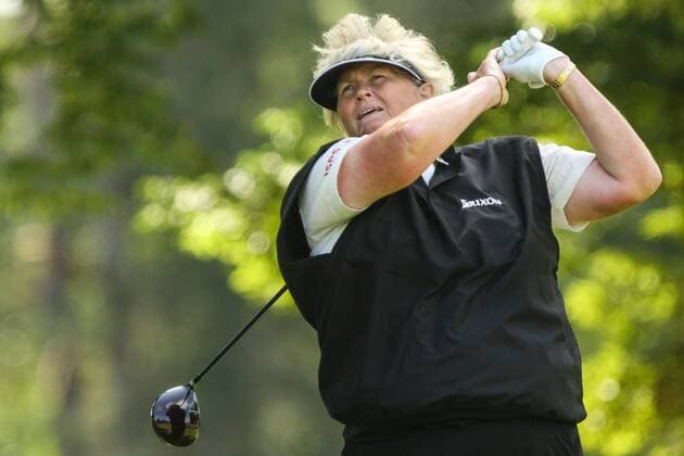 Aug. 17, 2014 - U.S. - Laura Davies tees off on the 14th tee at the LPGA Golf Damen Championship 2014 Sponsored By Wegmans at Monroe Golf Club in Pittsford, New York on August 17, 2014 LPGA Golf Damen LPGA Golf Damen Championship - Round 4  - ZUMAcs1