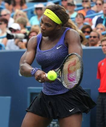 Aug. 17, 2014 - Cincinnati, Ohio, U.S - Serena Williams (USA) run s down a return in the first set . On Sunday August 17, 2014 during play in the Championship match of the Western & Southern Open. - ZUMAc19