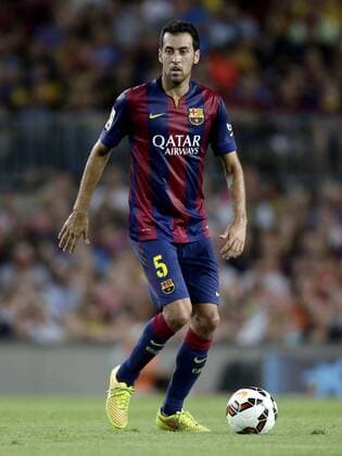 Sergio Busquets of FC Barcelona during the Joan Gamper Trophy match between FC Barcelona and Leon F.C. at Camp Nou on august 18, 2014 in Barcelona, Spain FC Barcelona v Leon F.C. Joan Gamper Trophy 2014 2015 xVIxLaurensxLindhoutxIVx 2538518
